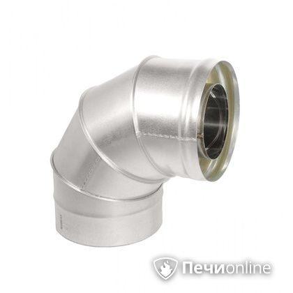 Колено 90° сэндвич Теплов и Сухов Отвод Термо 87* ОТ-Р 430-0.5/оцинковка D115/180 в Копейске
