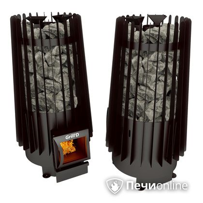 Дровяная печь-каменка GrillD Cometa Vega 180 short black в Копейске