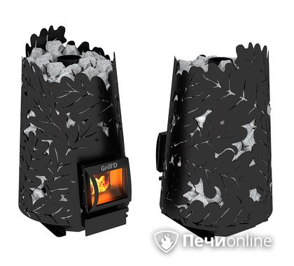 Дровяная печь-каменка GrillD Dubravo 180 short black в Копейске