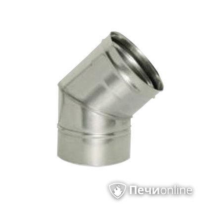 Дымоход Дымок Колено 45° одностенный 0.5 мм ОТНR45 120 в Копейске