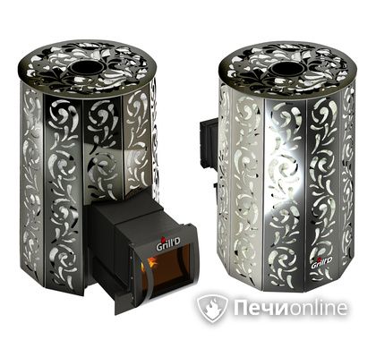 Дровяная печь-каменка GrillD Violet long Жадеит 80 в Копейске