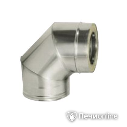 Дымоход Дымок Колено 90° с изоляцией 0,8 мм. OТFR90  120/200 в Копейске