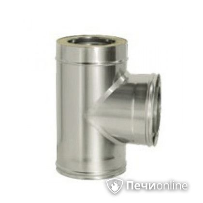 Дымоход Дымок Тройник 90° с изоляцией 0,8 мм. ТRFR90  120/200 в Копейске