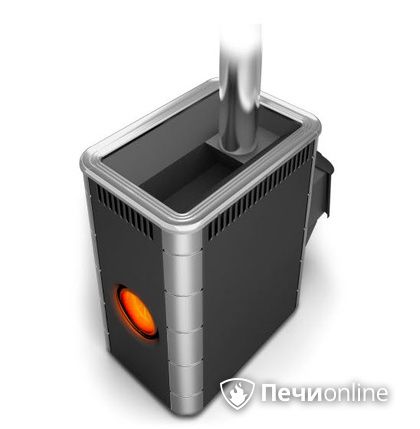 Дровяная банная печь TMF Аврора Inox ДА Иллюминатор антрацит НВ  в Копейске