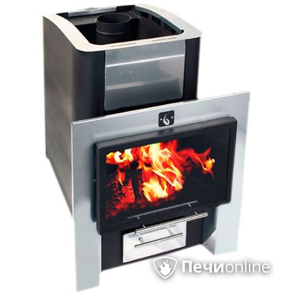 Дровяная банная печь Конвектика 16 Плазма антрацит в Копейске