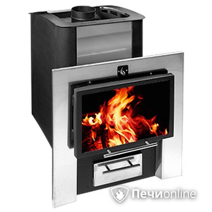Дровяная банная печь Конвектика 26 Плазма антрацит в Копейске