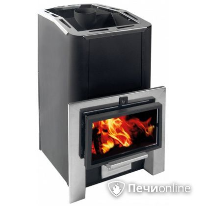 Дровяная банная печь Конвектика Ниагара 18 Плазма антрацит в Копейске