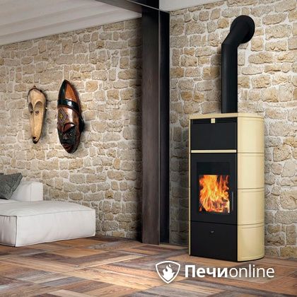 Печь-камин Edilkamin Flamma 24 kw V.C. Pergamena с Т/О в Копейске