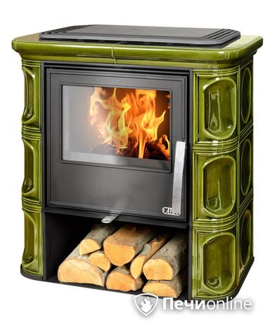Печь-камин ABX Florencie, зеленая в Копейске