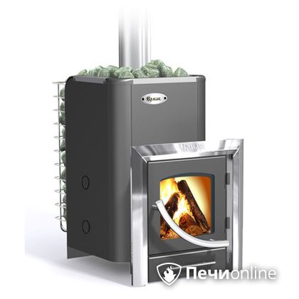 Дровяная банная печь Ермак 12ПС с панорамным стеклом в Копейске