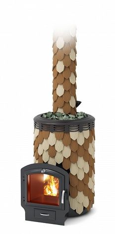 Дровяная банная печь TMF Альфа Панголина Inox ЧДБСЭ ЗК шамот- терракота в Копейске