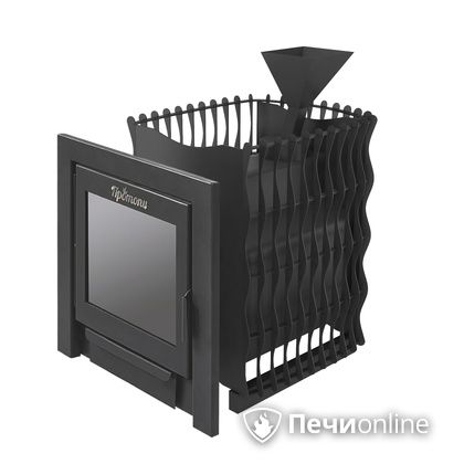 Дровяная банная печь Протопи Вулкан 14 Подкова Панорама в Копейске