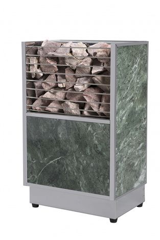 Электрокаменка для сауны Политех Kristina Stone Малахит с испарителем, 6 кВт в Копейске