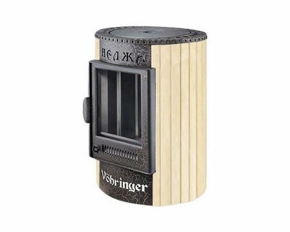 Отопительно-варочная печь Ферингер  Нелжа ПФ ("Окаменевшее дерево" наборный) в Копейске