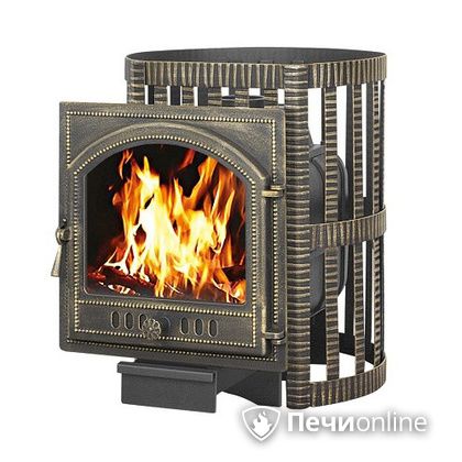 Дровяная банная печь Везувий Легенда Ковка 16 (205) чугун в Копейске