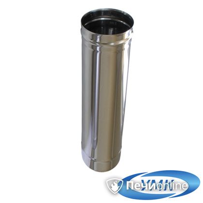 Дымоход УМК Труба D100 L=0.5 м 1.0 мм. нержавейка в Копейске