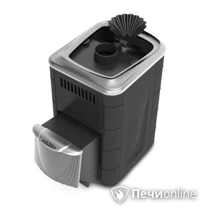 Дровяная банная печь TMF Гейзер Мини 2016 Carbon закрытая каменка нержавеющая дверь антрацит в Копейске