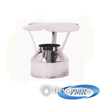 Дымоход УМК Оголовок D100х160 Н+Н 0.5мм 0.5мм по воде в Копейске