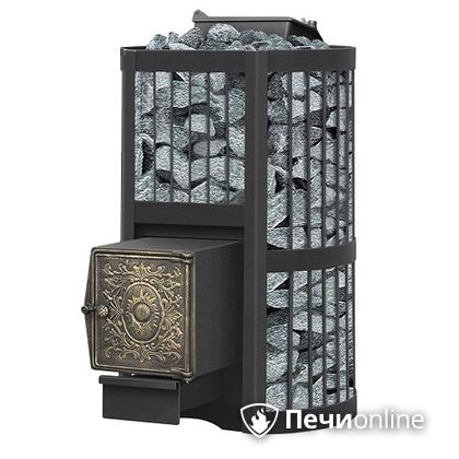 Дровяная банная печь Везувий Ураган Стандарт 22 (ДТ-4) с закрытой каменкой чугун в Копейске