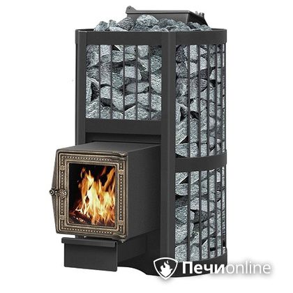 Дровяная банная печь Везувий Ураган Стандарт 22 (ДТ-4С) с закрытой каменкой чугун в Копейске