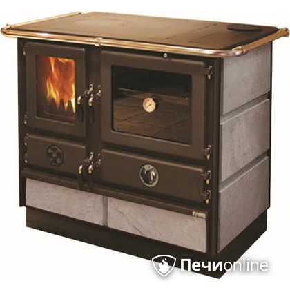 Отопительно-варочная печь MBS Thermo Magnum Stone R с теплообменником и духовым шкафом в Копейске